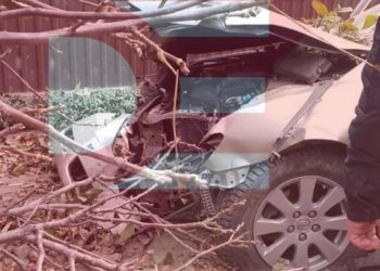 Bărbat descarcerat, după ce a intrat cu mașina în trei copaci, la Căușeni | FOTO