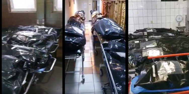 Imagini dramatice cu morții COVID la morga Spitalului Universitar din București. A fost suplimentat necesarul de saci pentru cadavre | VIDEO