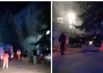 Incendiu în hotelul Bălți. La fața locului se află mai multe echipaje de pompieri | VIDEO