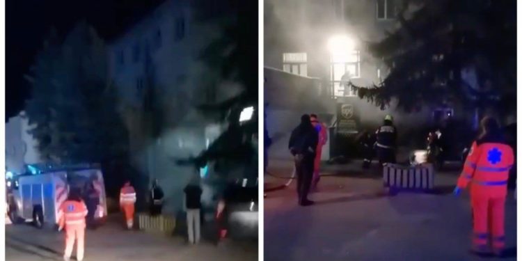Incendiu în hotelul Bălți. La fața locului se află mai multe echipaje de pompieri | VIDEO