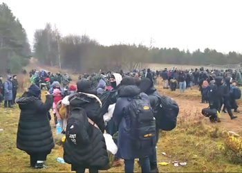 Группа мигрантов прорвалась в Польшу из Белоруссии