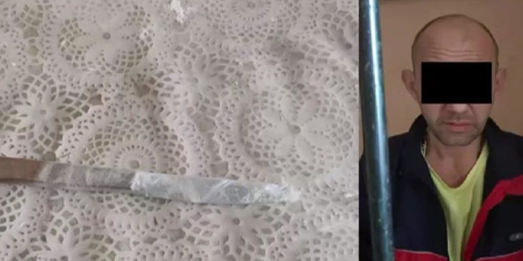 Și-a amenințat vecinul cu un cuțit și a înjurat polițiștii: Un bărbat, încătușat de Batalionul de Patrulare Operativă al poliției | VIDEO