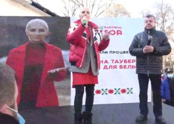 LIVE | Protest de susținere a candidatului Partidului „ȘOR” la funcția de primar al municipiului Bălți, Marina Tauber