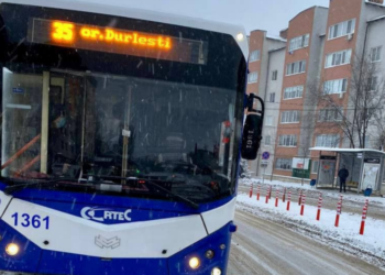 ATENȚIE! Ca urmare a ninsorii abundente, circulația troleibuzelor este afectată! Ruta 35 circulă pe traseu modificat