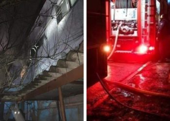 Detalii despre incendiu într-un bloc locativ, la Ialoveni: Focul s-a aprins în bucătăria unui apartament de la parter și a distrus încăperea aproape în totalitate | VIDEO