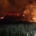 Incendiu în orășelul Sîngera. Patru hectare de teren, cuprinse de flăcări | VIDEO