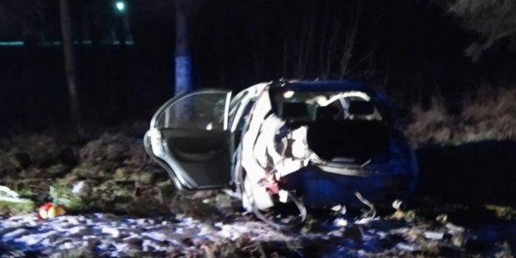 Un tânăr, spitalizat după ce mașina în care se afla s-a izbit de un copac, la Dondușeni