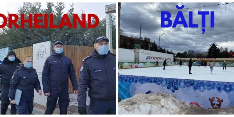 Virusul atacă doar la OrheiLand? Patinoarul din Bălți plin cu oameni | FOTO