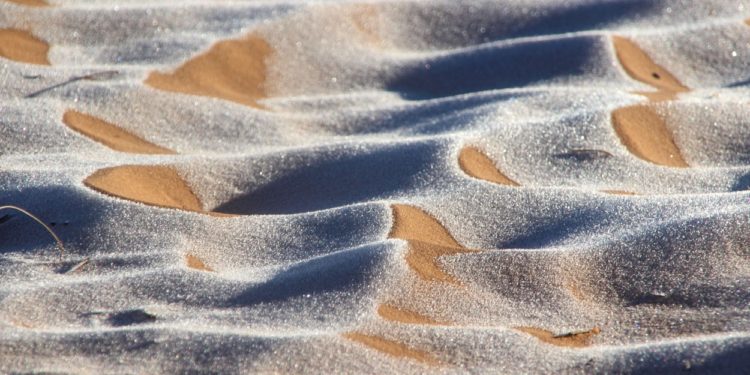 A nins în deșertul Sahara: Fenomen rar care se petrece o dată la 10 ani | FOTO