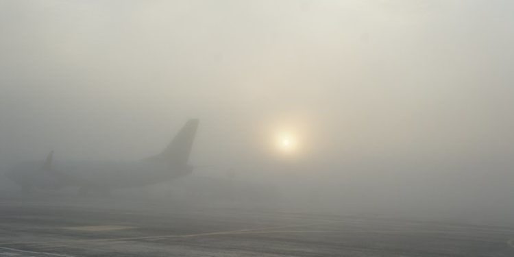Из-за сильного тумана несколько рейсов были отменены