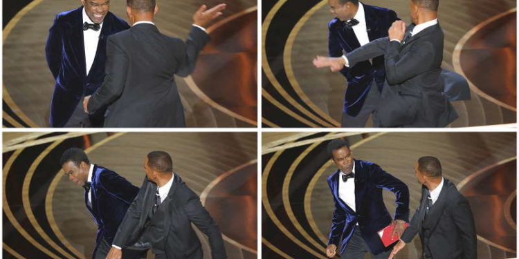Moment şocant pe scena Premiilor Oscar 2022. Will Smith l-a lovit pe Chris Rock după o glumă făcută pe seama soţiei sale | VIDEO