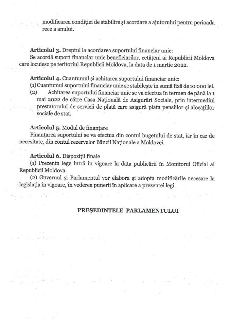 Ilan Șor cere ca cetățenilor să le fie acordat câte un ajutor unic de 10 mii de lei