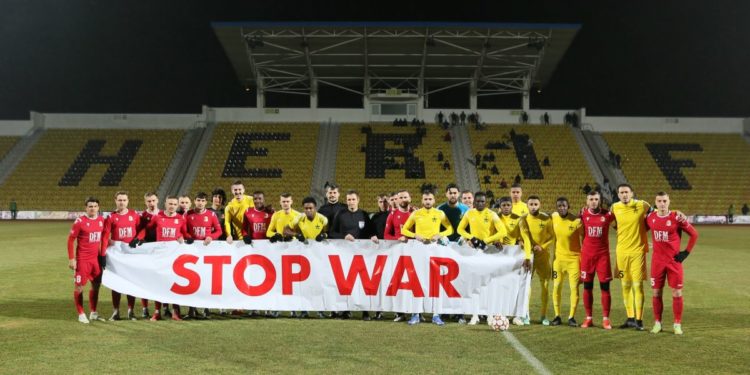 Fotbalul moldovenesc, împotriva războiului: Mesajul fotbaliștilor Sheriff și Milsami Orhei