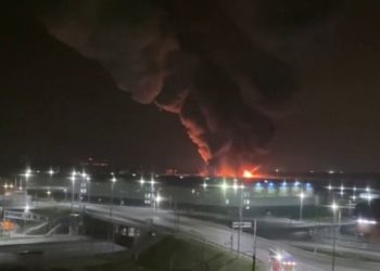 В Подмосковье случился масштабный пожар на складе