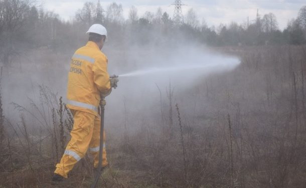 В Чернобыльской зоне тушат лесной пожар
