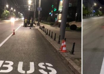 O bandă rezervată transportului public a fost amenajată pe bulevardul Ștefan cel Mare din capitală. Cum au reacționat conducătorii transportului public și șoferii cu mașini personale | VIDEO