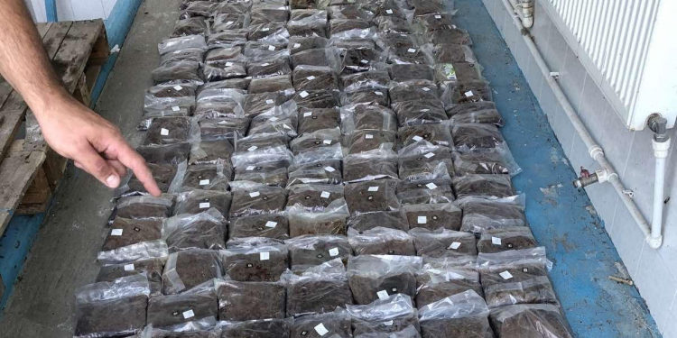 В автобусе направляющемся в Италию обнаружено 180 кг табака