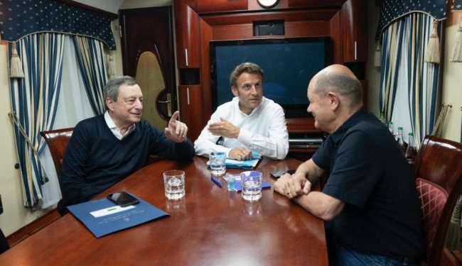 В Киев прибыли лидеры Италии, Франции и Германии