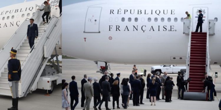 Avion de 180 de milioane de euro, cu garderobă și dormitor. Luxul asigurat lui Macron în drum spre Moldova