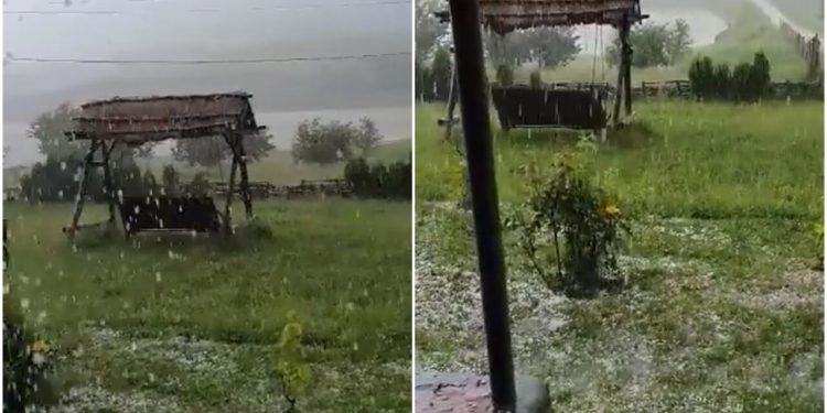 Natura s-a dezlănțuit la Ungheni. În mai multe localități a plouat cu grindină