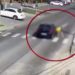 Momentul în care o adolescentă este spulberată de un automobil pe o trecere de pietoni din Durlești | VIDEO