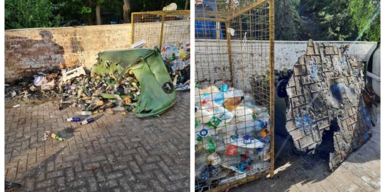 Peste 80 de containere din Chișinău – vandalizate sau incendiate în luna iulie