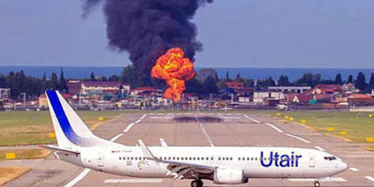 Incendiu de proporții în Soci, stațiunea iubită de Putin