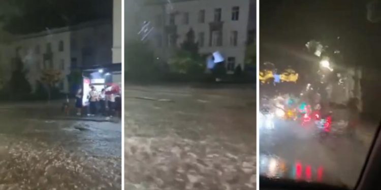 Potop în Chișinău: Ceban roagă cetățenii să evite ieșirile | VIDEO