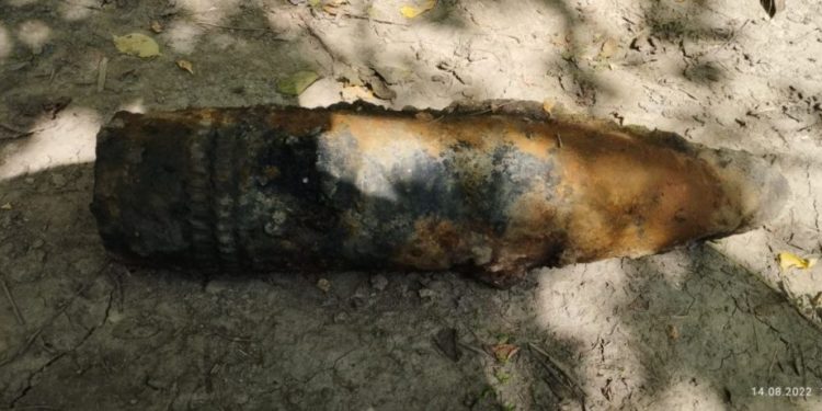 На берегу Прута обнаружили снаряд времен Второй мировой войны