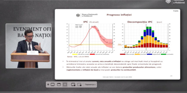 Rata anuală a inflației ar putea ajunge la 34,7%. Prognozele șefului BNM