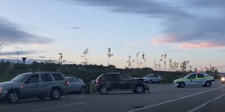 Accident rutier lângă aerodromul de la Horești. Poliția a intervenit la fața locului