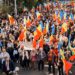 Protest de amploare în Chișinău. Coloane formate din mii de oameni au venit în fața Președinției