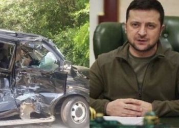Un autoturism a intrat în coloana oficială a președintelui Ucrainei Volodimir Zelenski. Ce spun medicii despre starea șefului statului | VIDEO