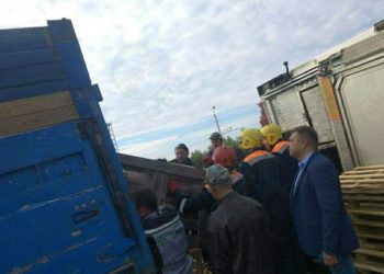 Noi detalii despre accidentul din Bender, unde s-a răsturnat un autocamion. Acesta transporta peste 100 de porci ce cântăresc circa 10 tone | VIDEO