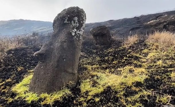 На острове Пасха из-за пожаров повреждены священные статуи