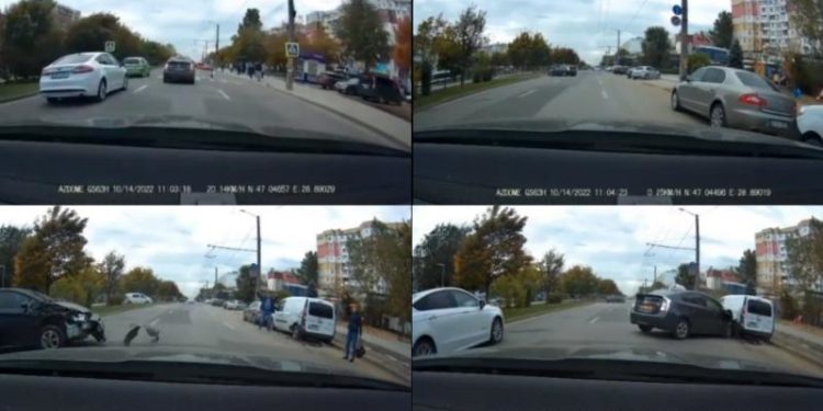 A intrat cu viteză în 2 mașini, iar după s-a învârtit haotic: Șoferul de taxi a murit, la scurt timp după accident