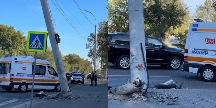 Accident rutier pe strada Albișoara din capitală. Un bărbat, transportat la spital