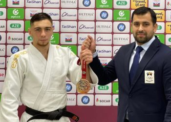 Victoria i-a surâs pentru a doua oară. Judocanul Denis Vieru a câștigat din nou Grand Slam-ul de la Baku | FOTO