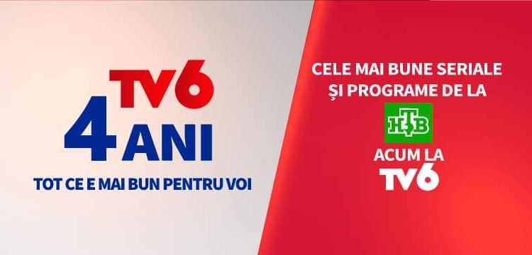 TV6 împlinește 4 ani: de astăzi emisiunile și serialele NTV pot fi urmărite în exclusivitate doar la TV6