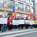 Flashmob organizat de către membrii și susținătorii PSRM, în fața sediului ANRE: „Ei trebuie să plece, ei deservesc doar interese și conforturi.” | VIDEO