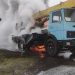 В Гагаузии три пожарных расчета тушили загоревшийся грузовик