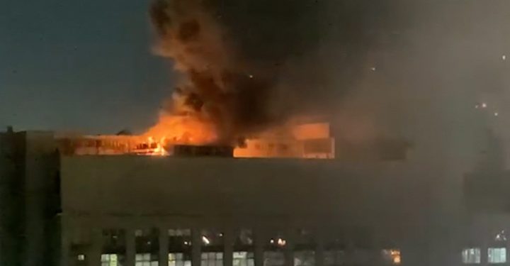 В Москве загорелся Микояновский мясокомбинат. | VIDEO