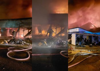 Incendiu puternic la Piața Centrală din Chișinău. Oamenii încearcă să-și salveze bunurile