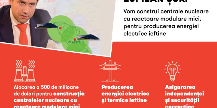 Ilan Șor: Vom construi centrale nucleare cu reactoare modulare mici, care vor permite asigurarea independenței energetice a Republicii Moldova