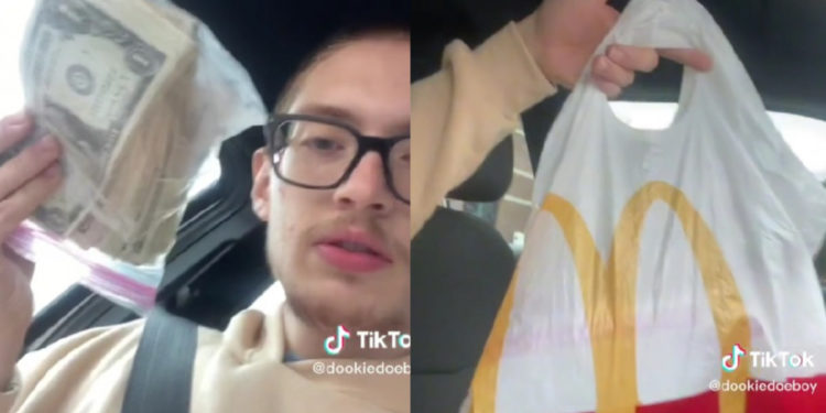 Un bărbat a găsit o pungă plină cu bani în comanda pe care a ridicat-o de la McDonald’s: „Sunt doar câteva mii de dolari aici”