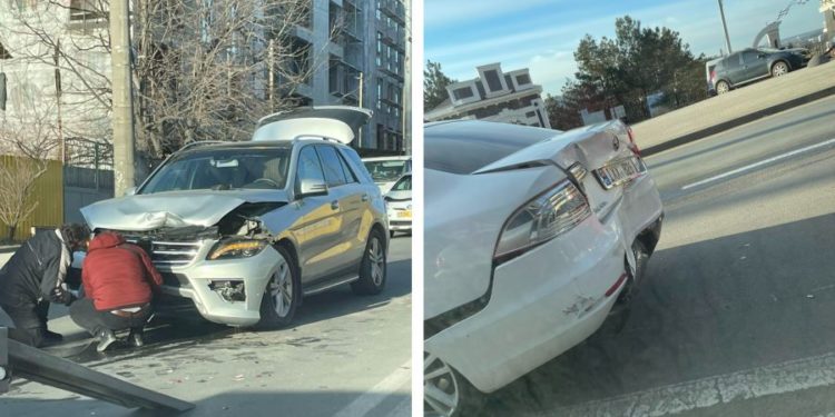 Accident în Capitală. Au fost implicate două unități de transport