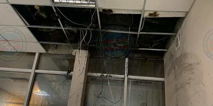 В одном из торговых центров Тирасполя произошёл пожар