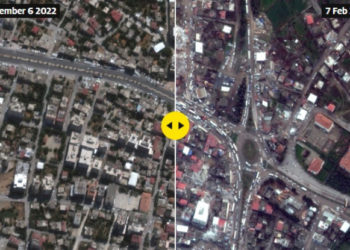 Imagini din satelit. Cum arată acum orașe din Turcia după cutremurul care a prăbușit clădiri precum piesele de domino