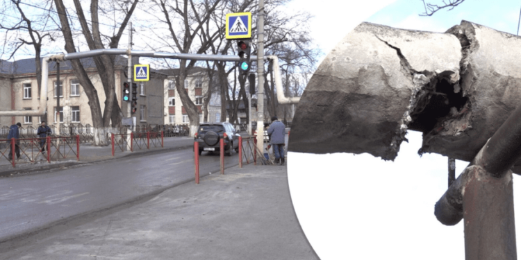 Un autocamion a deteriorat țeava CET-Nord