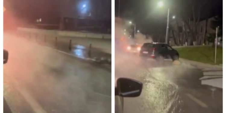 На ремонт прорыва трубы с горячей водой в центре Кишинева ушло шесть часов